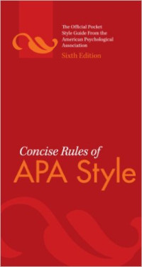 Concise rules of APA style