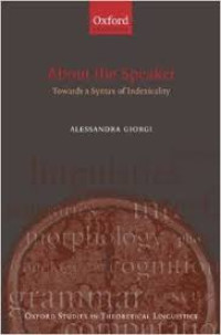 About the speaker: towards a syntax of indexicality