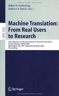 Machine translation : from real users to research