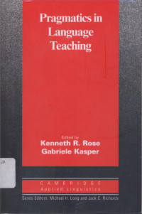 Pragmatics in language teaching